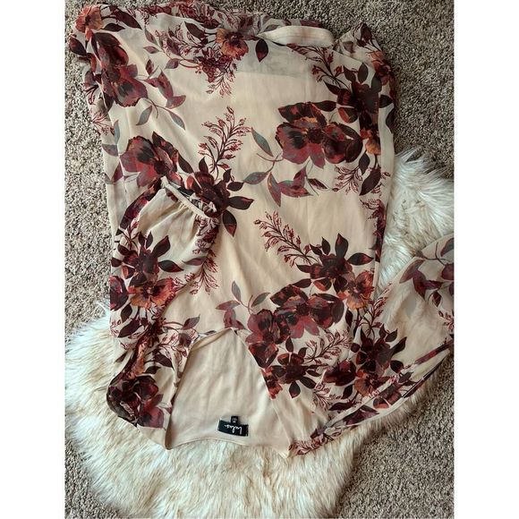 Lulus Shifting Dears Neutral Color Floral Mini Dress - Picture 10 of 11
